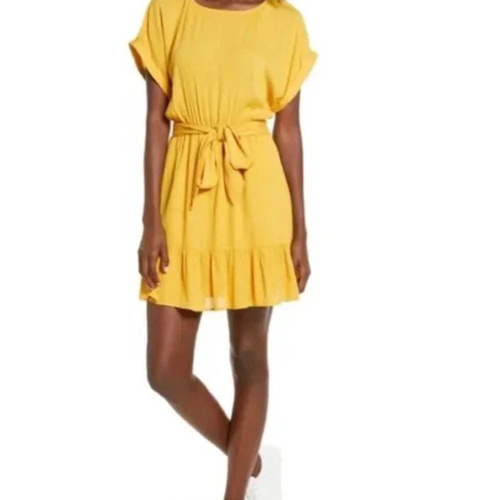 Steve Madden BB Dakota Yellow Mini Dress L